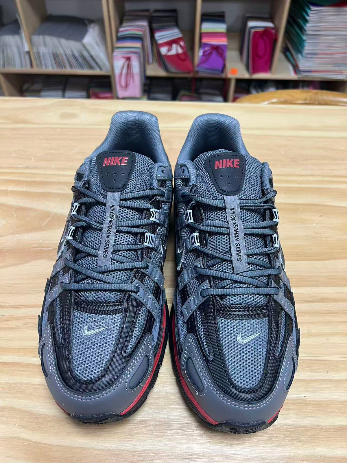 Nike P-6000 Sneakers in Blue Gray Red IF6199-001 - product image from the listing.