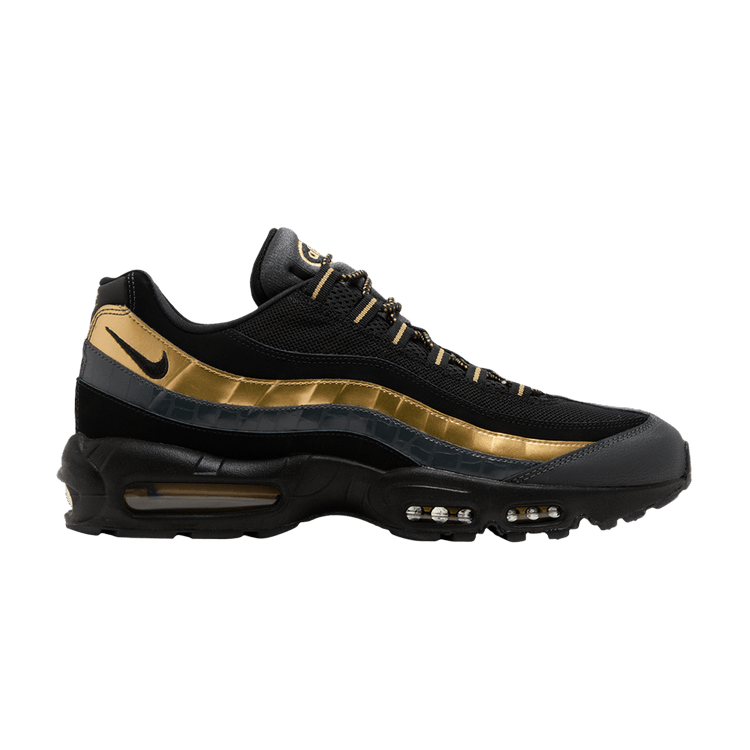 Nike Air Max 95 in Black Metallic Gold - product image from the listing.