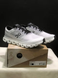 On Cloud 6 Push Sneakers in White Grey Black - product image from the listing.