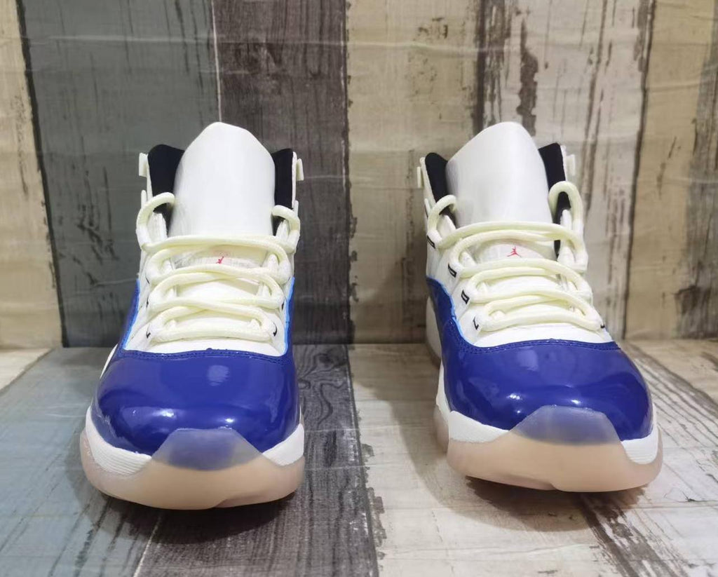 "Rare Air" Air Jordan 11 Retro Deep Royal Blue/Fire Red/Sail - product image from the listing.