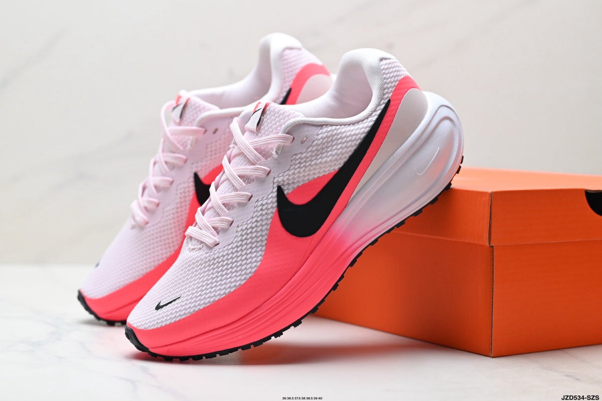 Women's Nike Revolution 8 Running Shoes White Pink - product image from the listing.