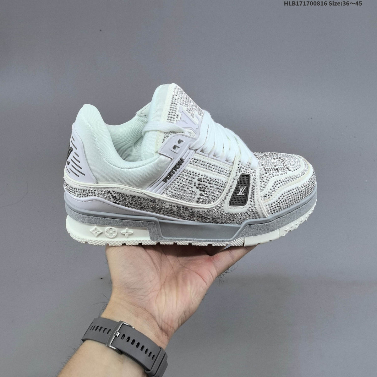 Louis Vuitton Archlight Crystal-Embellished Trainers - product image from the listing.