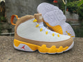 White/University Gold ("White Gold") - Air Jordan 9 Retro - product image from the listing.
