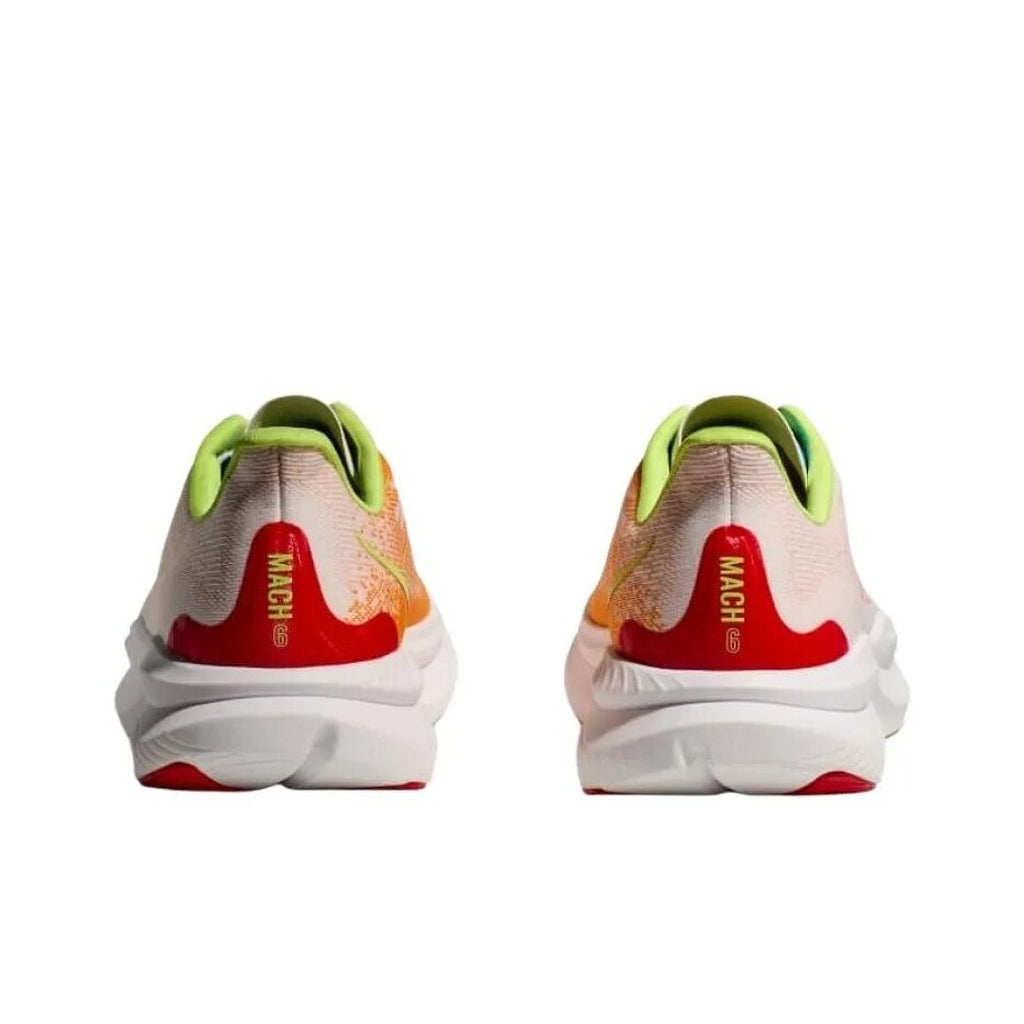 Peach and Orange HOKA Mach 6 Running Shoes - product image from the listing.