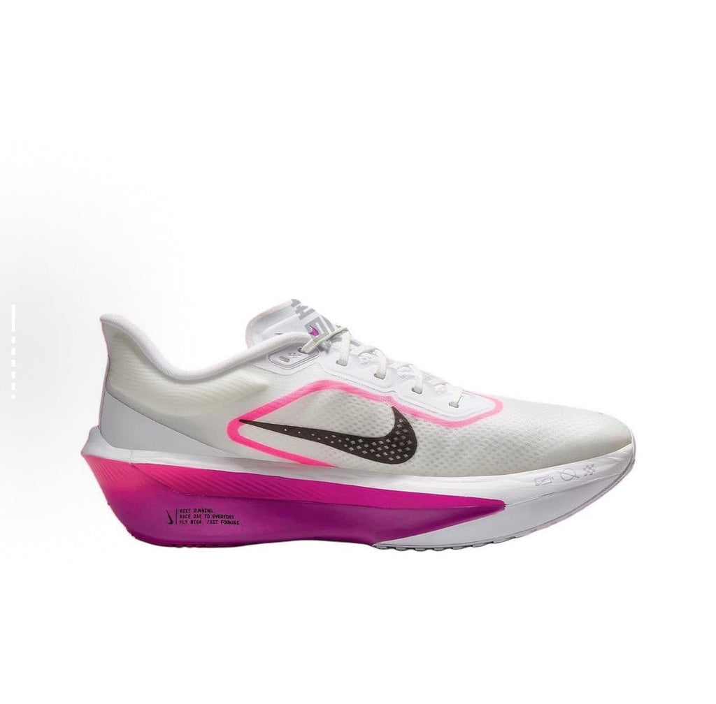 Nike Zoom Fly 5 Running Shoes in White Black Pink - product image from the listing.