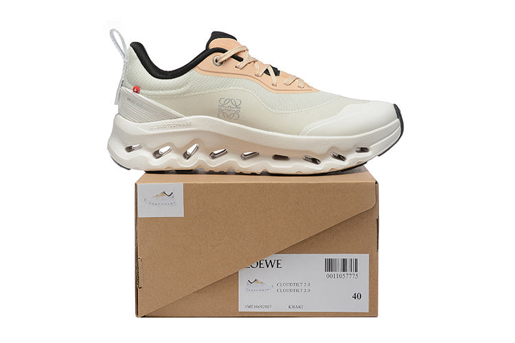 Cream and Peach Loewe Cloudtilt 2.0 Sneakers - product image from the listing.