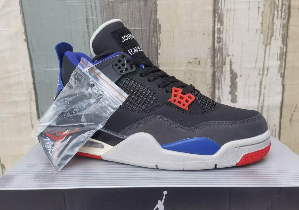 Men's Air Jordan 4 Retro - Black/Blue/Red - product image from the listing.