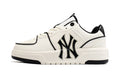 MLB New York Yankees Low-Top Sneakers in White and Black - product image from the listing.