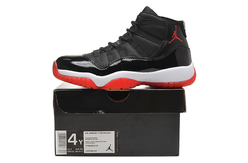 Air Jordan 11 Retro High Basketball Sneakers in Black Red - product image from the listing.