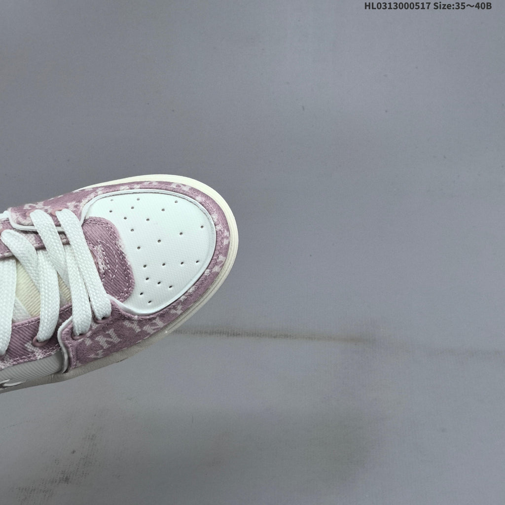 MLB Chunky Liner Low-Top Sneakers in Mauve and in White - product image from the listing.