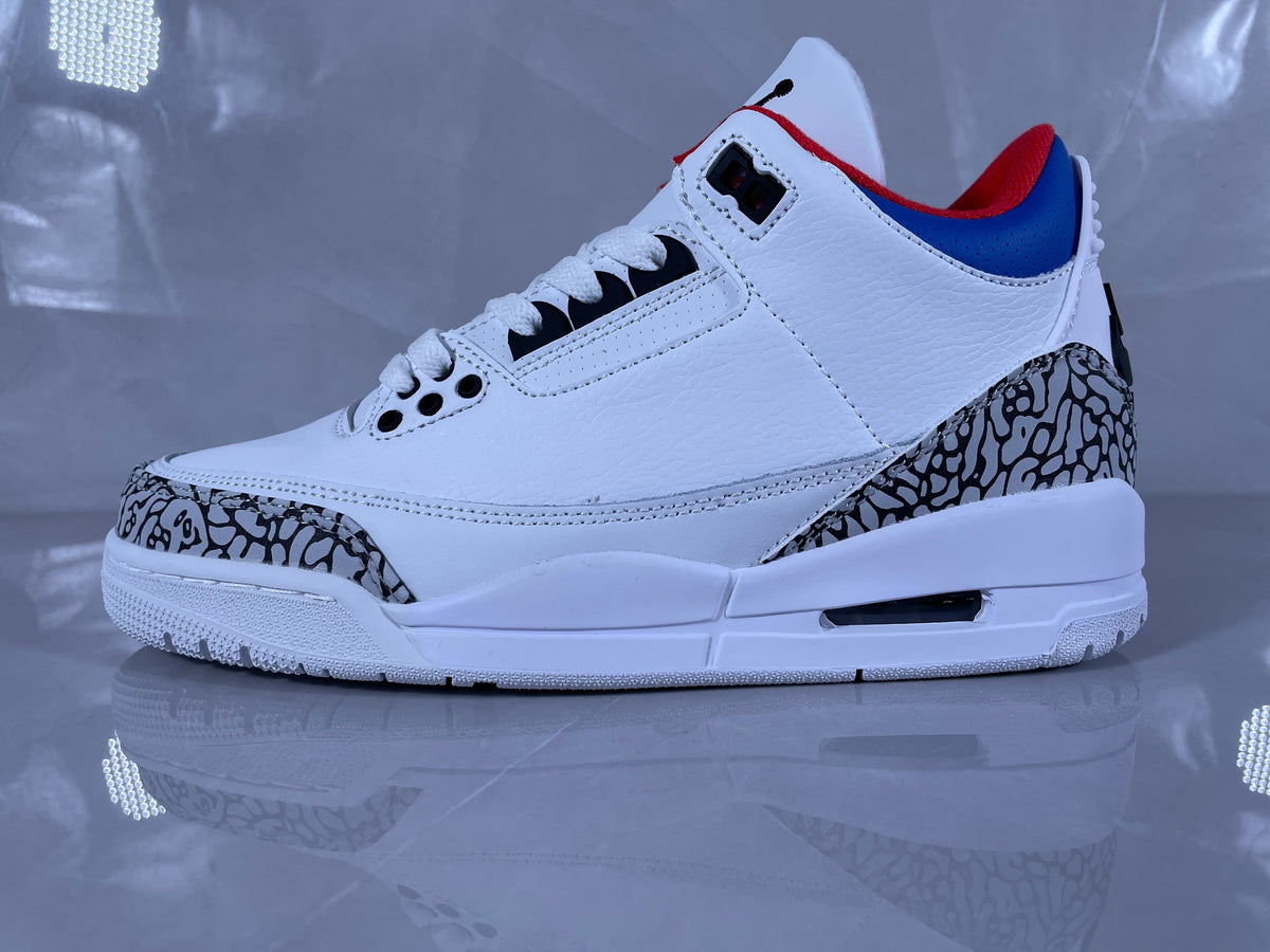 White Cement Sneakers - Jordan 3 Retro - product image from the listing.