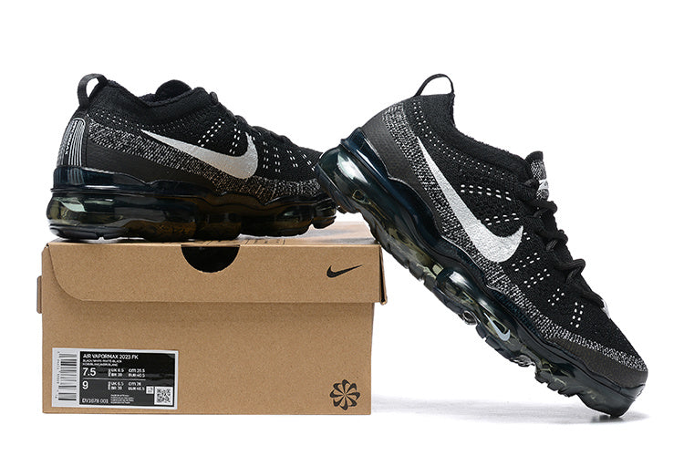 Nike Air VaporMax 2023 Flyknit Sneakers in Black White DV1678-100 - product image from the listing.