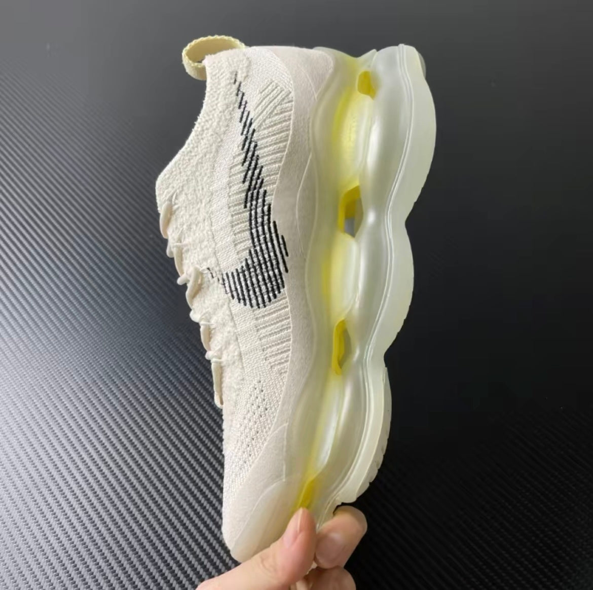 Cream and Yellow Nike Air Max Scorpion Sneakers DJ4701-001 - product image from the listing.