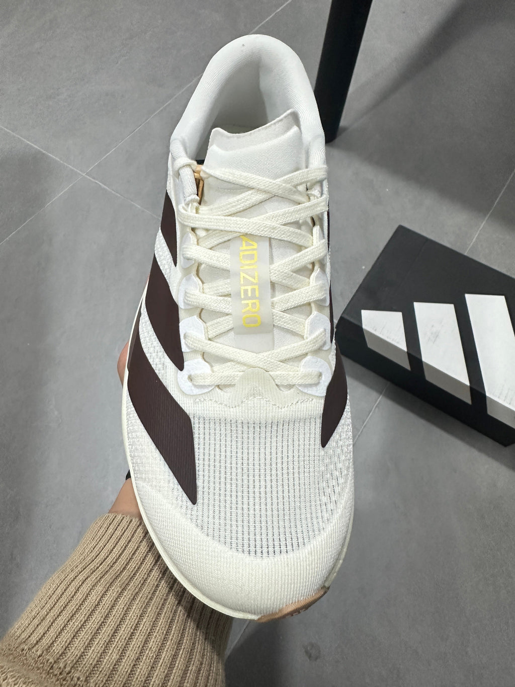 Adidas Lightstrike Pro Running Shoes in White Black - product image from the listing.