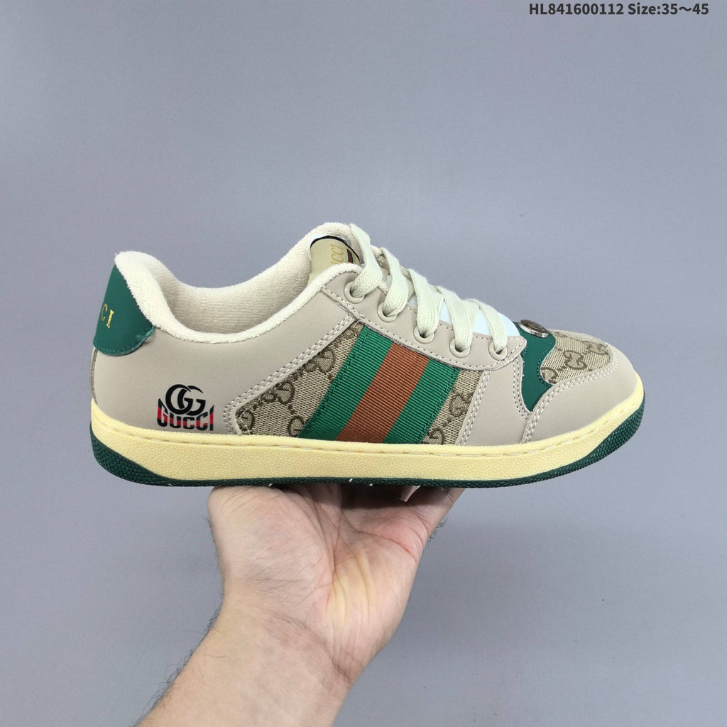Gucci Screener Distressed Low-Cut Sneakers - product image from the listing.