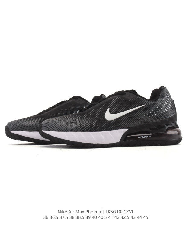 Nike Air Max Phoenix Sneakers in Black and White LKS1021ZVI - product image from the listing.