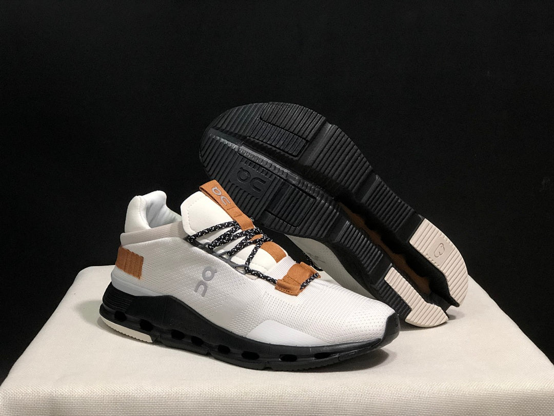 On Cloudnova Sneakers in White, in Black and Tan - product image from the listing.