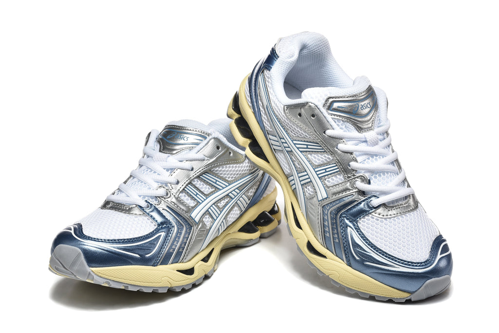 ASICS Gel-Kayano 14 Sneakers in Blue, in Silver and White - product image from the listing.