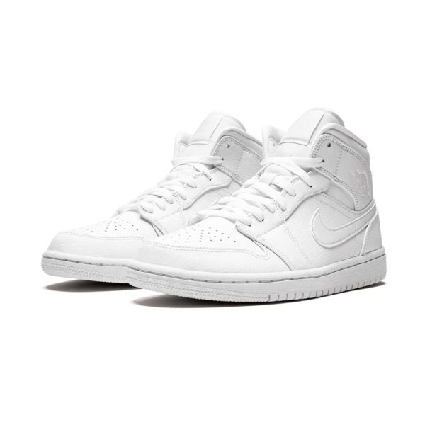 "Triple White" Air Jordan 1 Mid - product image from the listing.