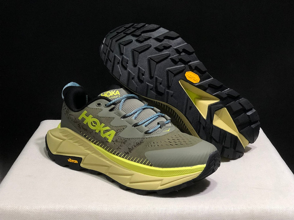 HOKA Skyline Float X Trail Running Shoes, in Olive Yellow - product image from the listing.