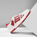 AIVIIRI Low-Top Sneakers in White and Red MFS003-124 - product image from the listing.