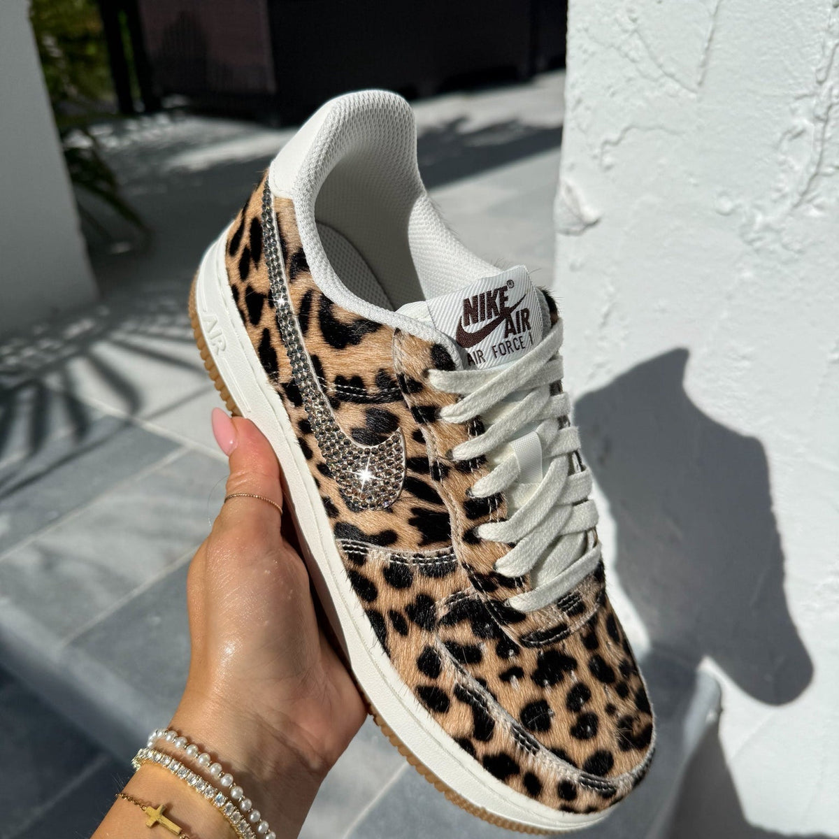 Swarovski X Nike Leopard Air Force 1 - product image from the listing.