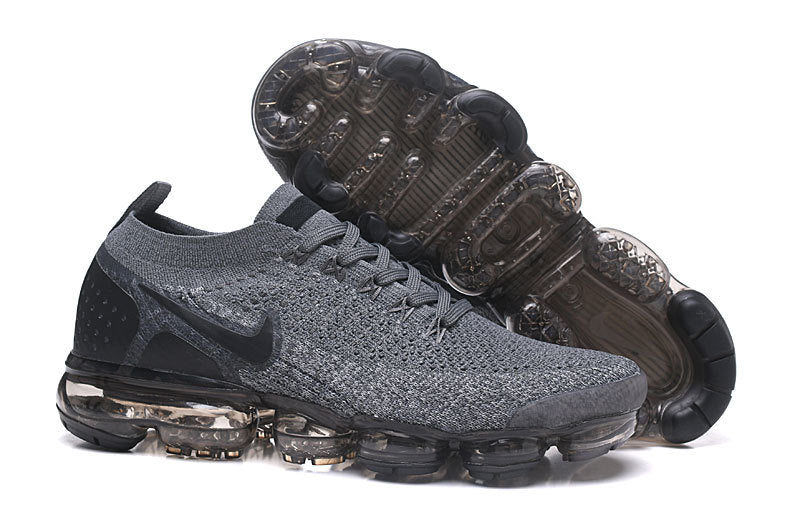 Nike Air VaporMax Flyknit 2 Sneakers in Grey Black 942842-030 - product image from the listing.