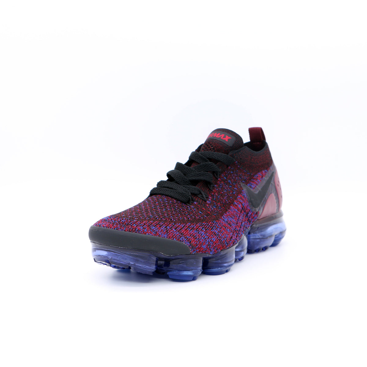 Nike Air VaporMax Flyknit Sneakers in Deep Red Blue 942842-006 - product image from the listing.