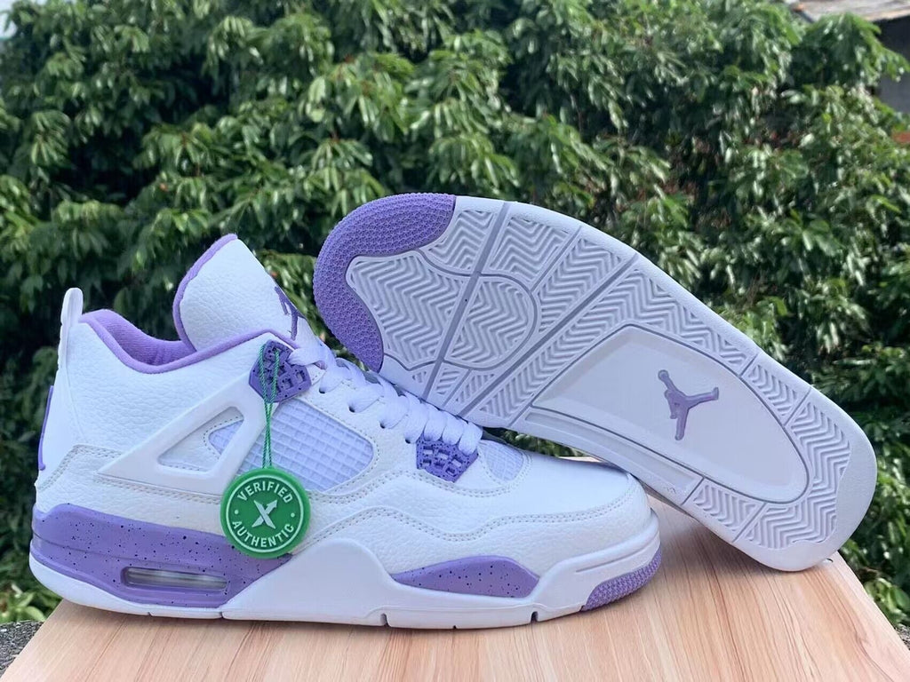 "White Purple" Air Jordan 4 Retro - product image from the listing.