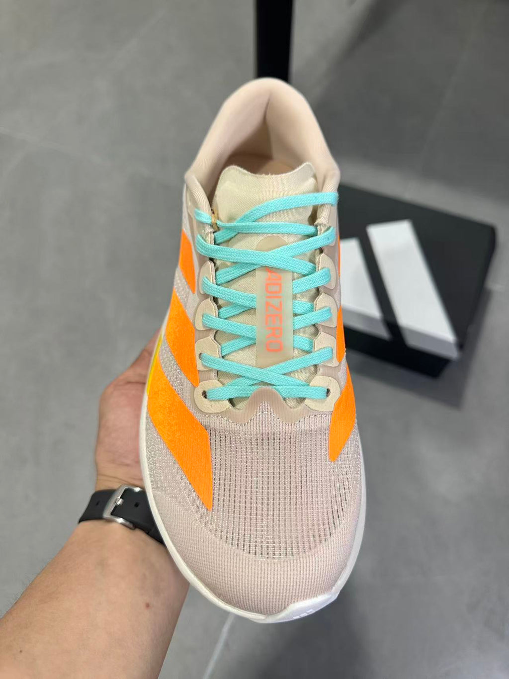Adidas Lightstrike Pro Running Shoes, in Beige Orange - product image from the listing.