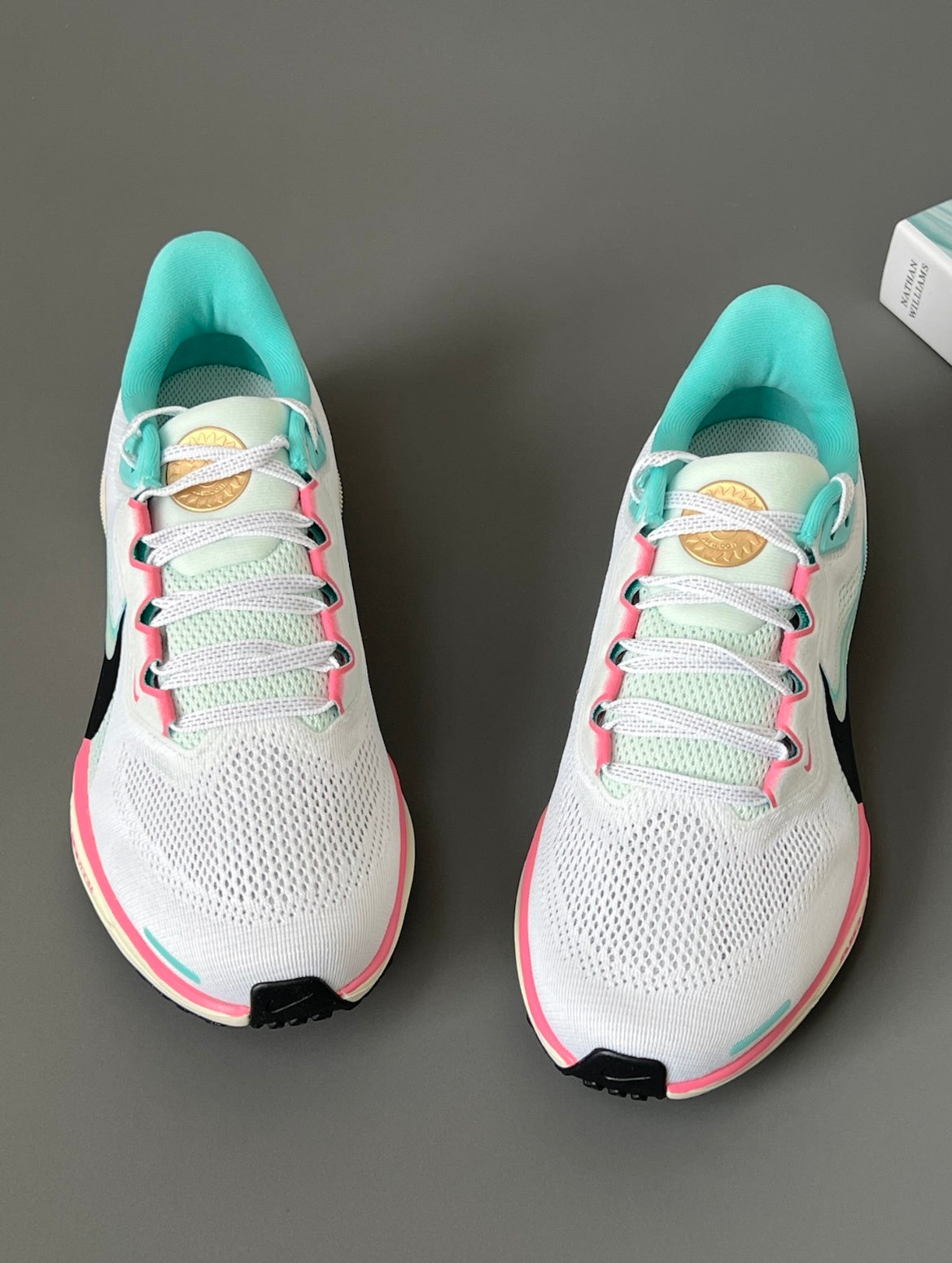Nike Pegasus 41 Running Shoes White, in Blue and Pink HM3703-161 - product image from the listing.