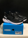 HOKA Clifton 8 Running Shoes, in Black and White - product image from the listing.