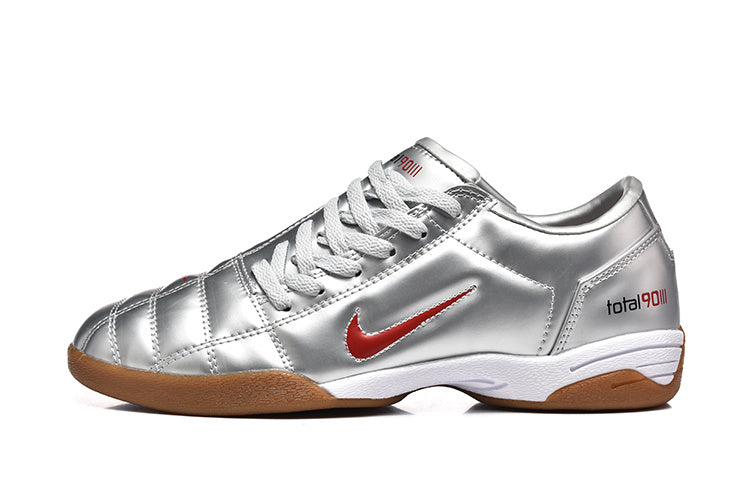 Nike Total 90 Silver Red Indoor Soccer Footwear - product image from the listing.