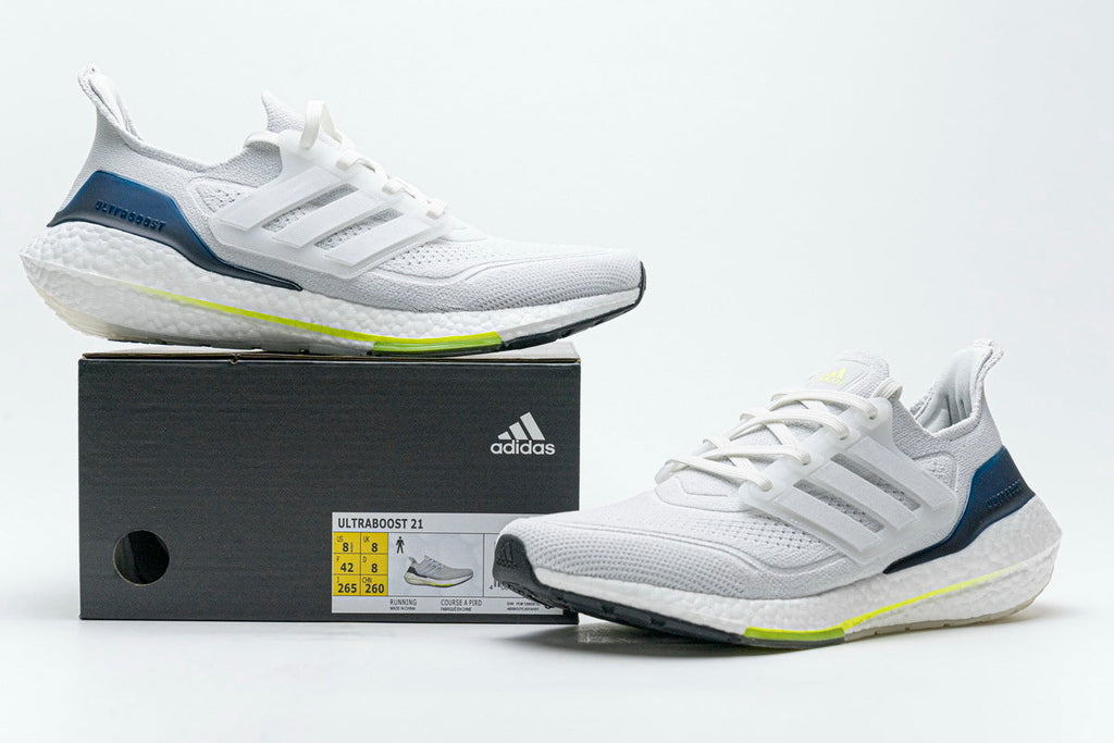adidas Ultraboost 21 Running Shoes in White FY0371 - product image from the listing.