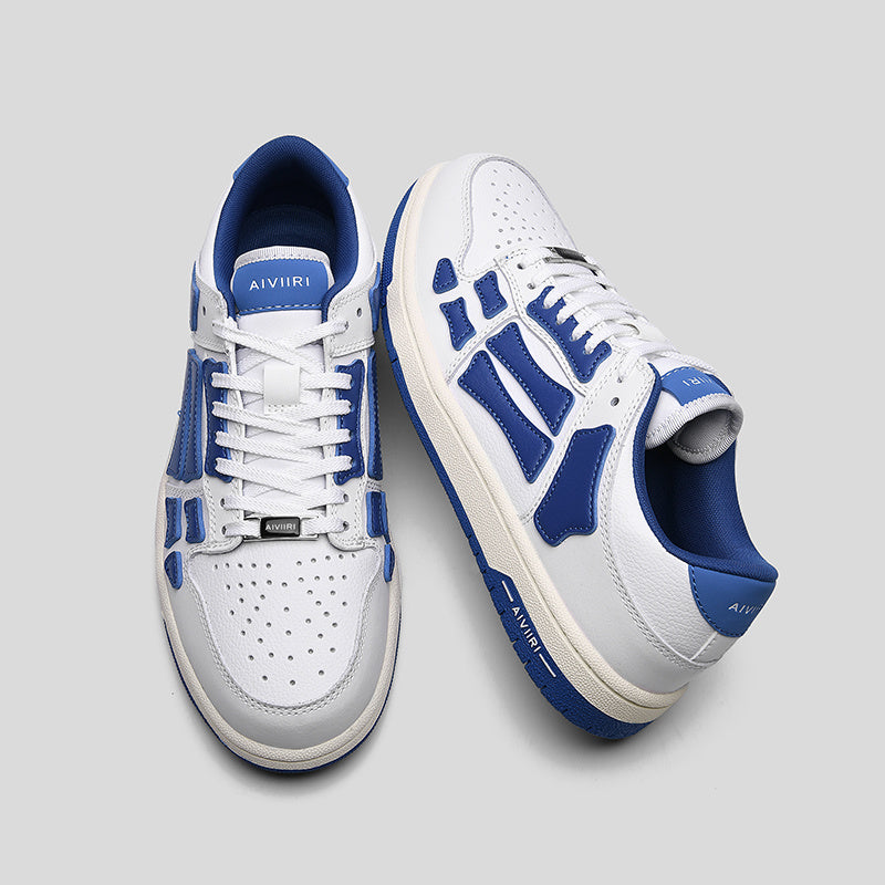 White Low-Top Sneakers in and Blue MFS003-123 - product image from the listing.