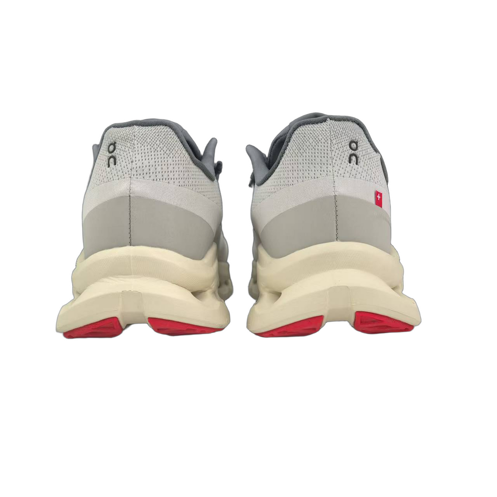 Light Gray and Red On Running Cloudmonster 2 Sneakers - product image from the listing.