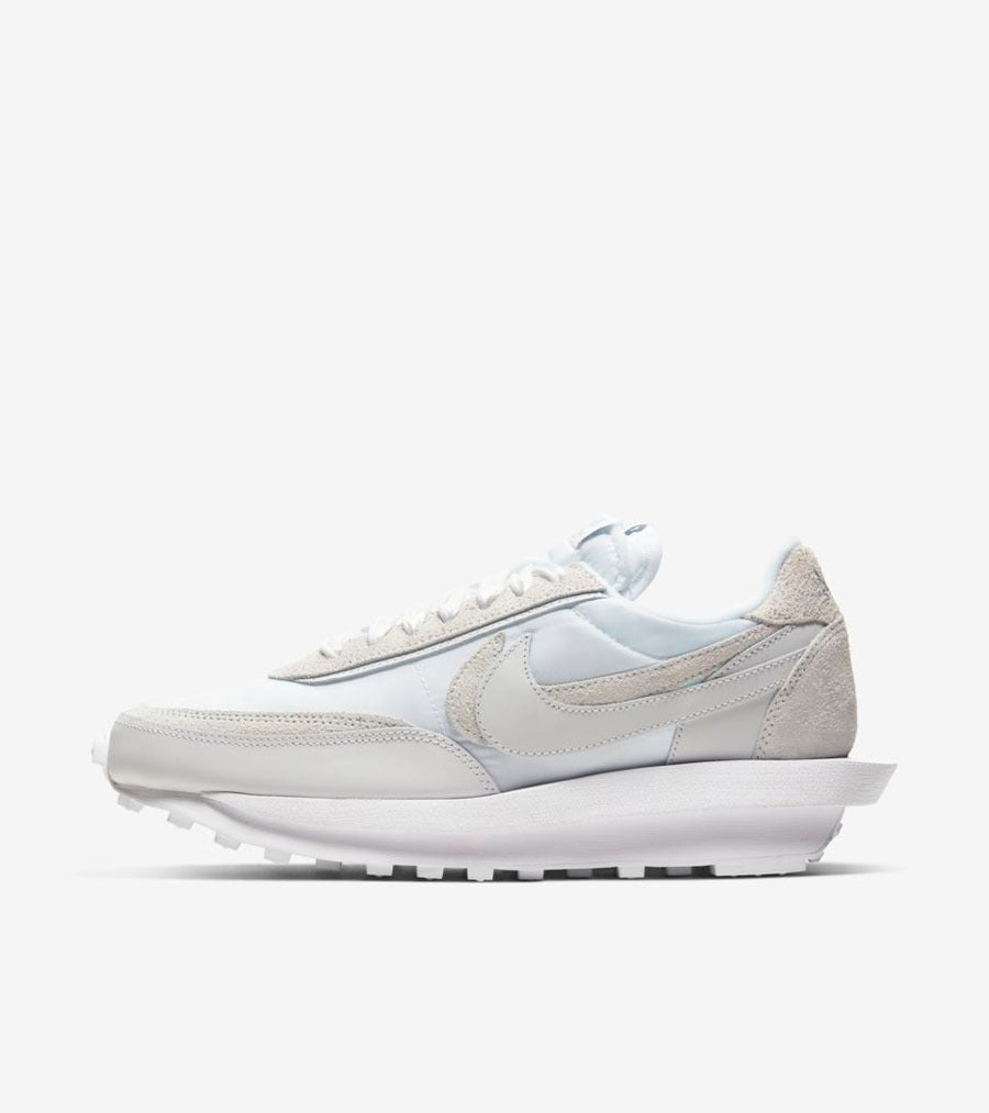 Nike x sacai LDV Waffle White Nylon Trainers BV0073-101 - product image from the listing.