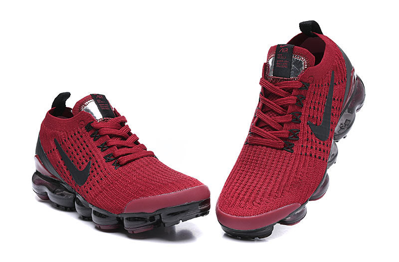 Nike Air VaporMax 2019 Sneakers in Burgundy and Black - product image from the listing.