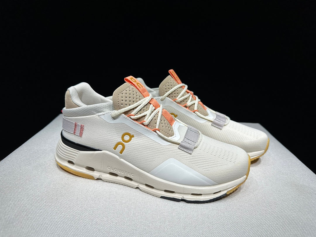 Ivory and Orange On Cloudnova 2 Sneakers - product image from the listing.