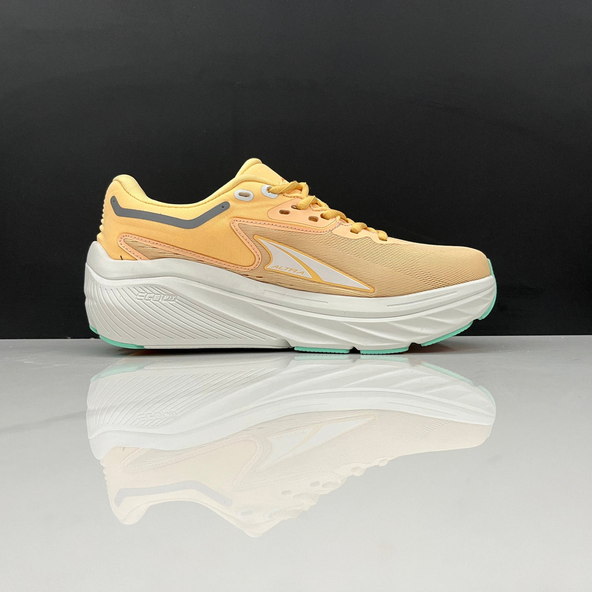 Yellow and Orange ALTRA Via Olympus Running Shoes - product image from the listing.