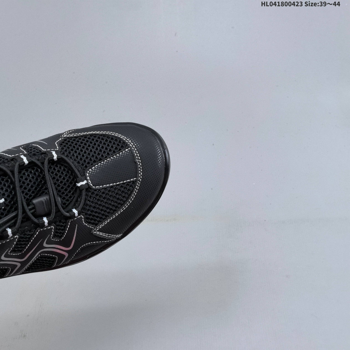 ECCO Black Mesh Lace-Up Casual Trainers - product image from the listing.