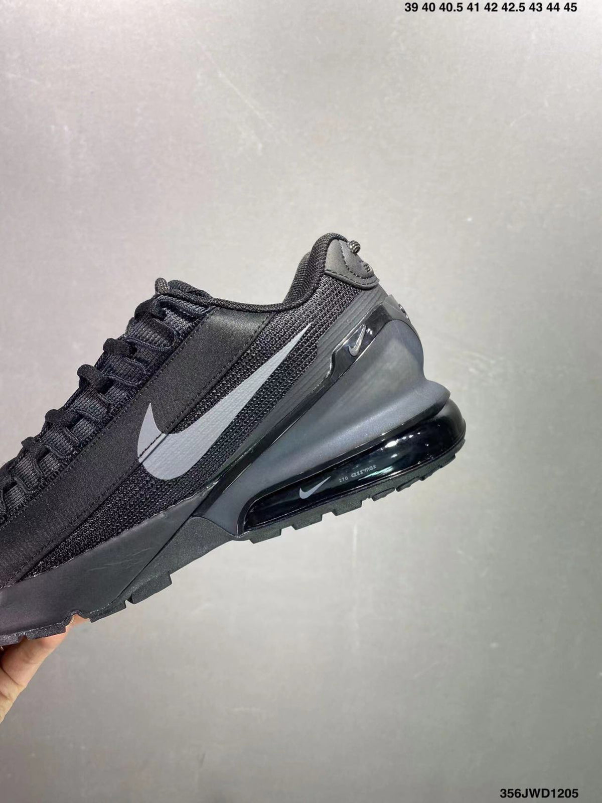 Black and Gray Nike Air Max Pulse Sneakers - product image from the listing.