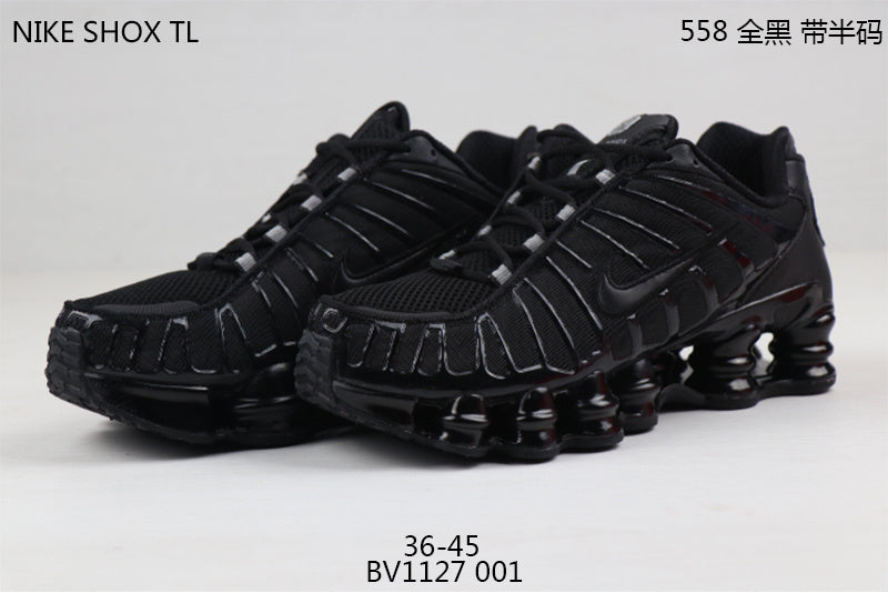 Black and Gold Nike Shox TL Sneakers - product image from the listing.