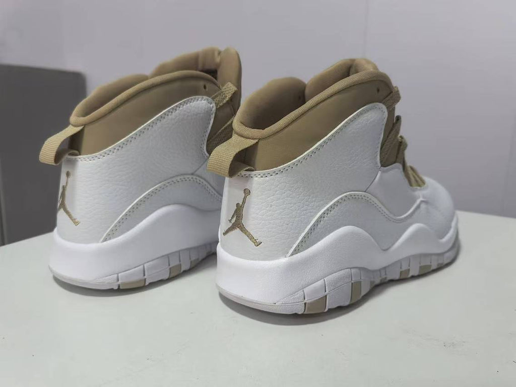 Air Jordan 10 Retro in White/Brown - product image from the listing.