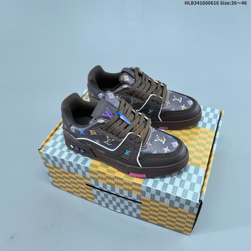 Louis Vuitton Trainer Trainers in Brown Monogram Print - product image from the listing.