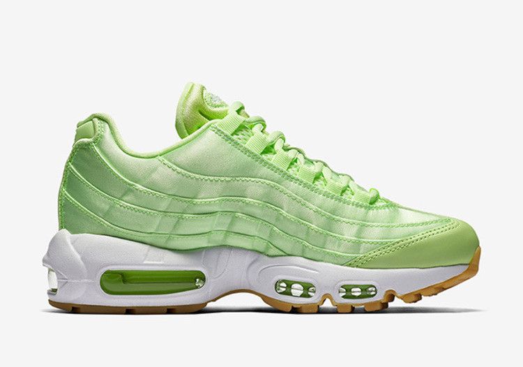 Women's Nike Air Max 95 Satin Lime - product image from the listing.