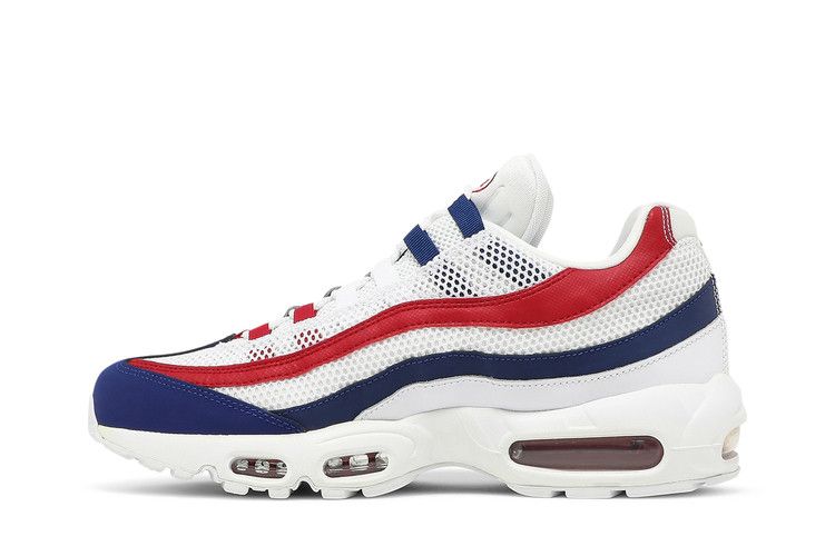 Nike Air Max 95 White Deep Royal Blue Gym in Red - product image from the listing.