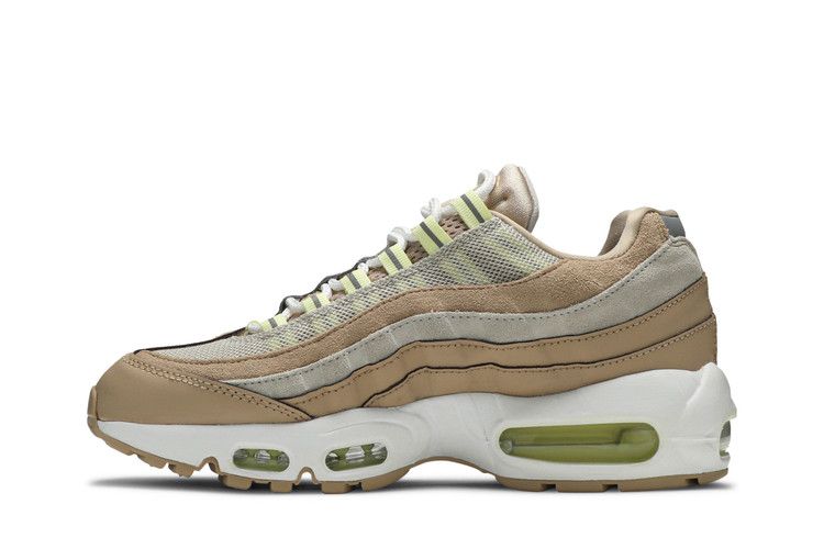 Women's Nike Air Max 95 Bio Beige Luminous Green - product image from the listing.