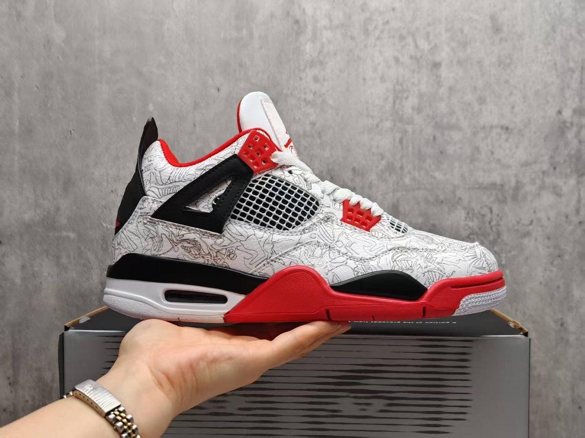 "White Laser" Air Jordan 4 Retro - product image from the listing.