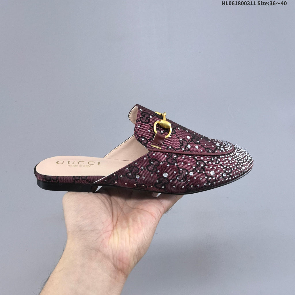 Princetown Crystal-Embellished Canvas Mule by Gucci - product image from the listing.